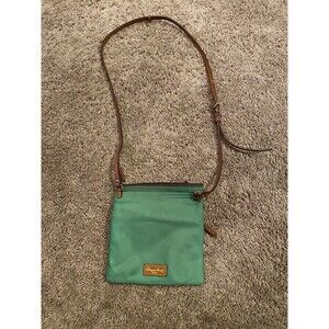 vintage Dooney & Bourke Green and Brown Handbag